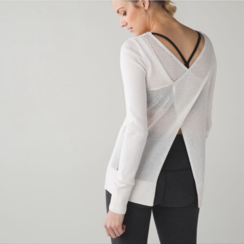 Lululemon Sunset Savasana sweater cream sz 6 EUC!